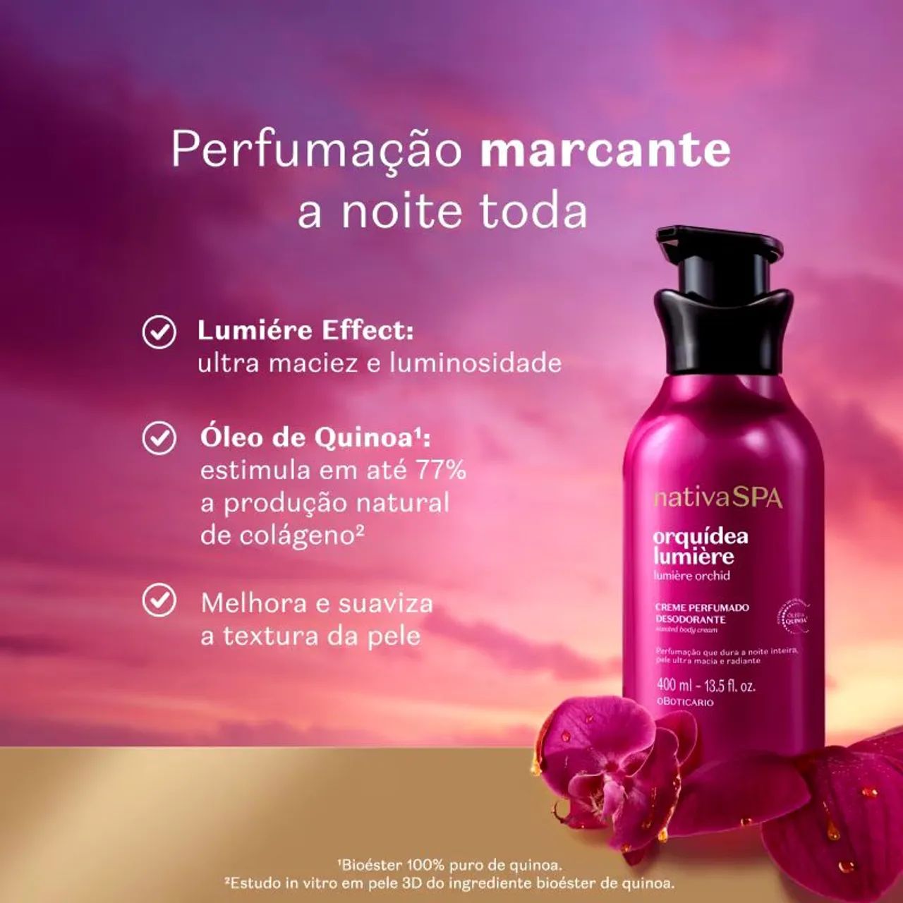 Hidratante orquídea Lumiere 400 ml OBoticário  - Foto 4