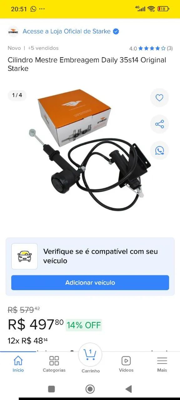 Cilindro de embreagem Iveco 35s14 
