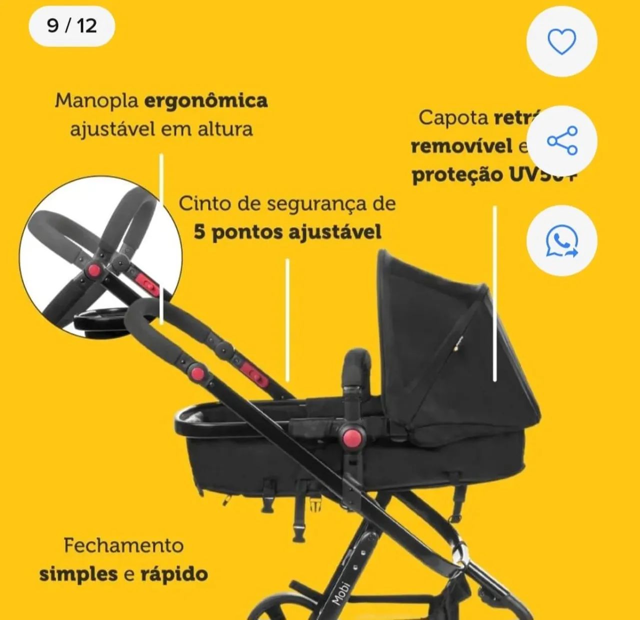 Carrinho e bebe conforto - Foto 4