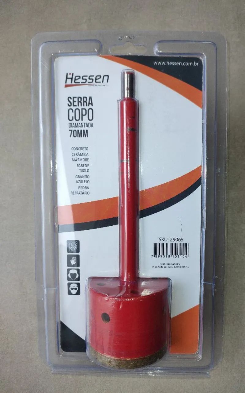 Serra copo diamantada 70mm, Nova