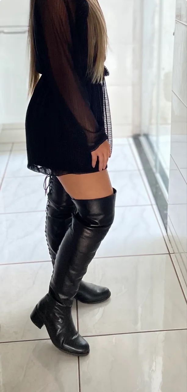 Bota de couro over the knee  - Foto 2