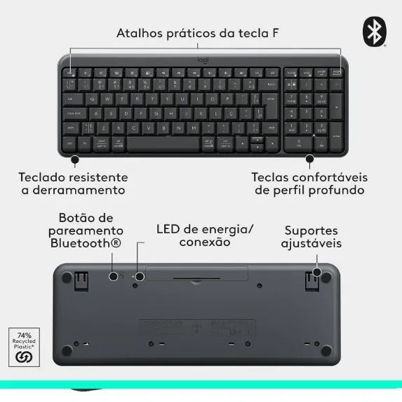 LOGITECH MK 250 - COMBO TECLADO + MOUSE BLUETOOTH - Foto 4