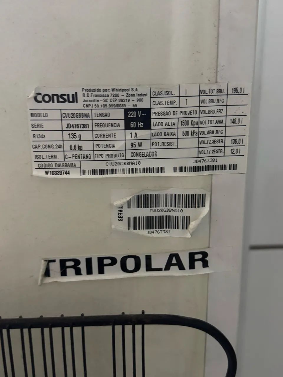 Freezer vertical Cônsul - 148 litros - Foto 3