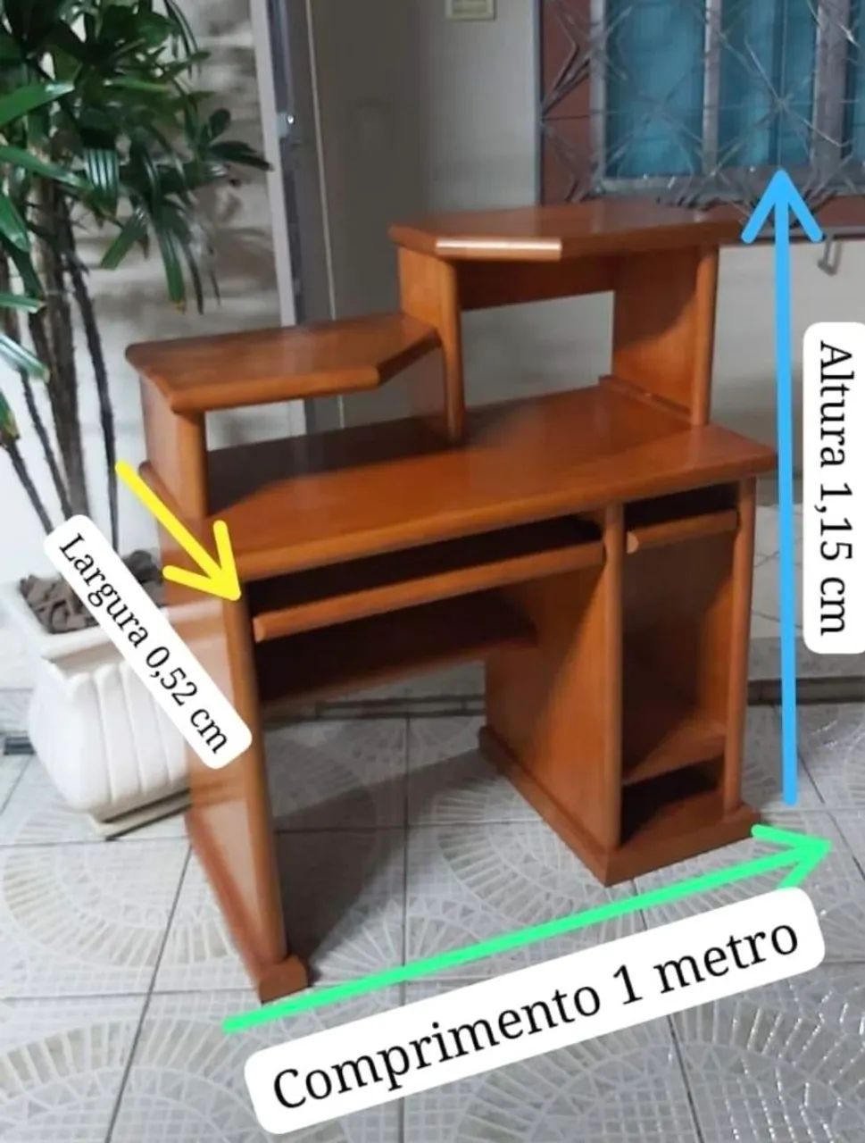 ESCRIVANINHA MADEIRA MACIÇA  - Foto 2