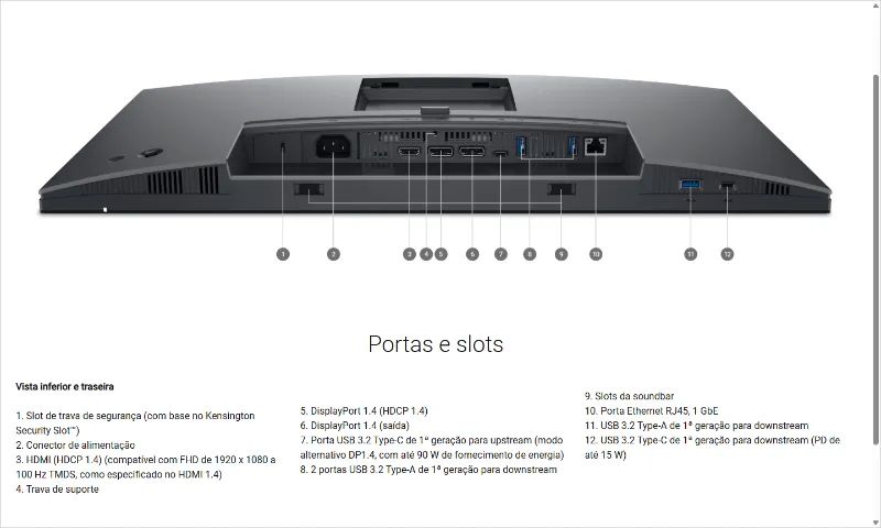 Monitor Dell Pro Plus 24 polegadas com hub integrado (modelo P2425HE) - Foto 2