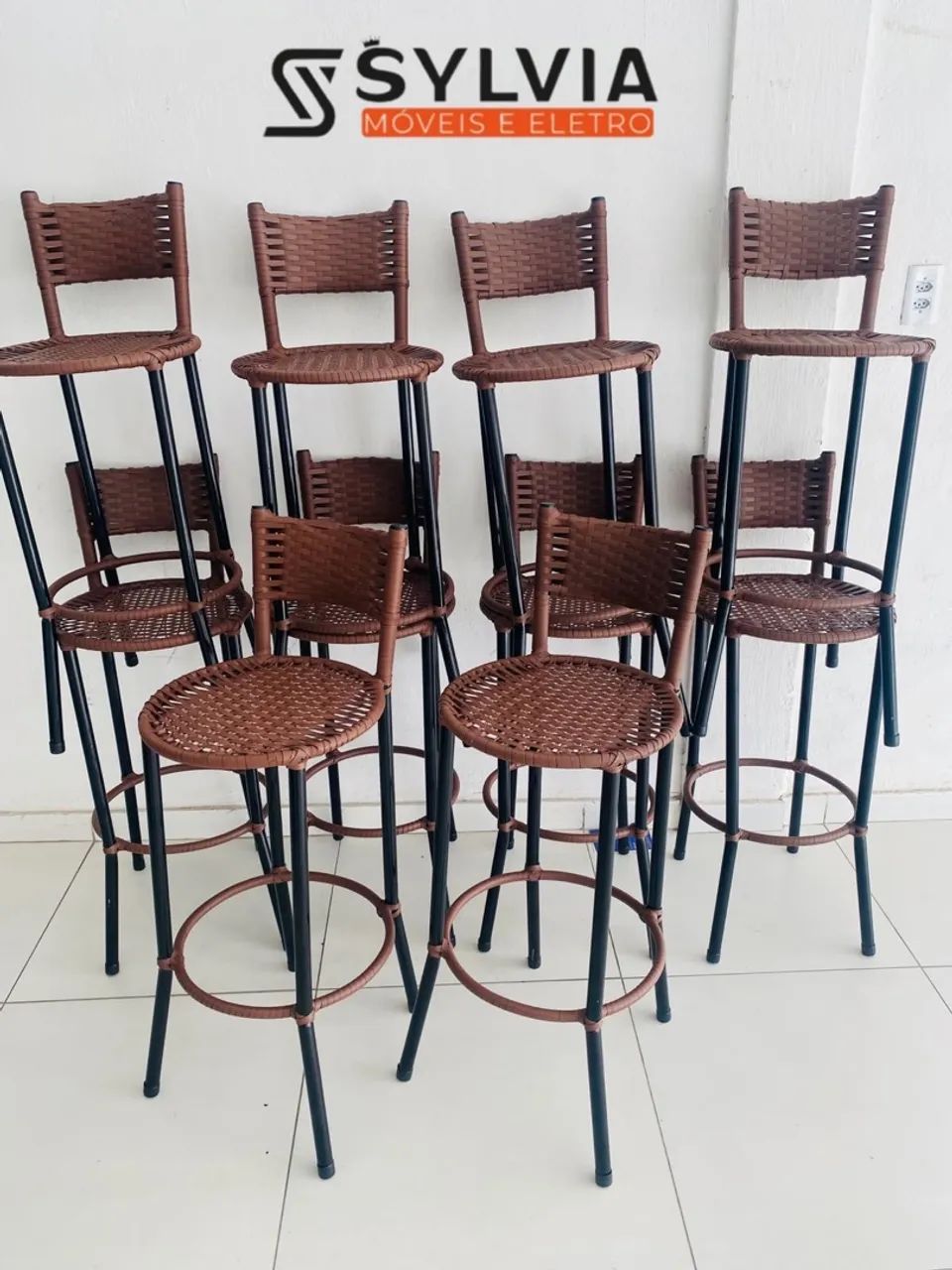 Banquetas em fibra com ferro - Foto 5