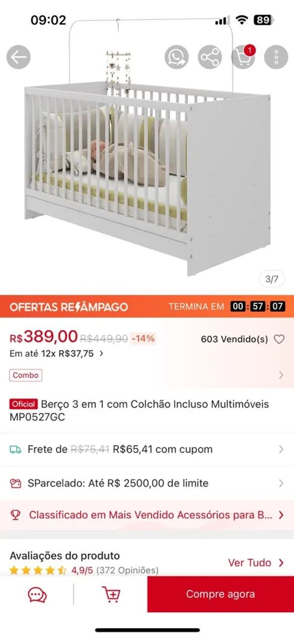 Berço com colchão  - Foto 4