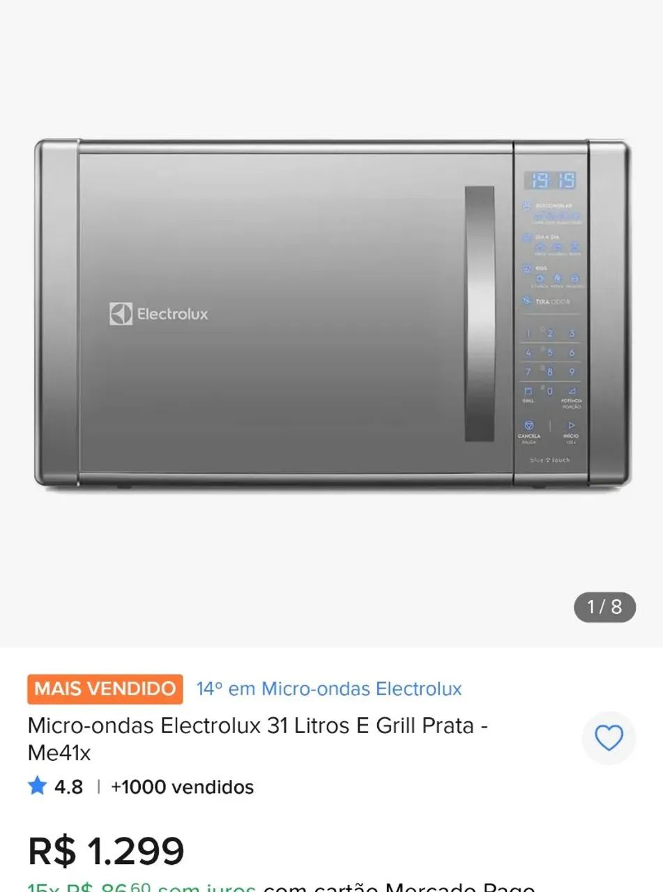 Vende-se microondas MEC41 Eletrolux  - Foto 3
