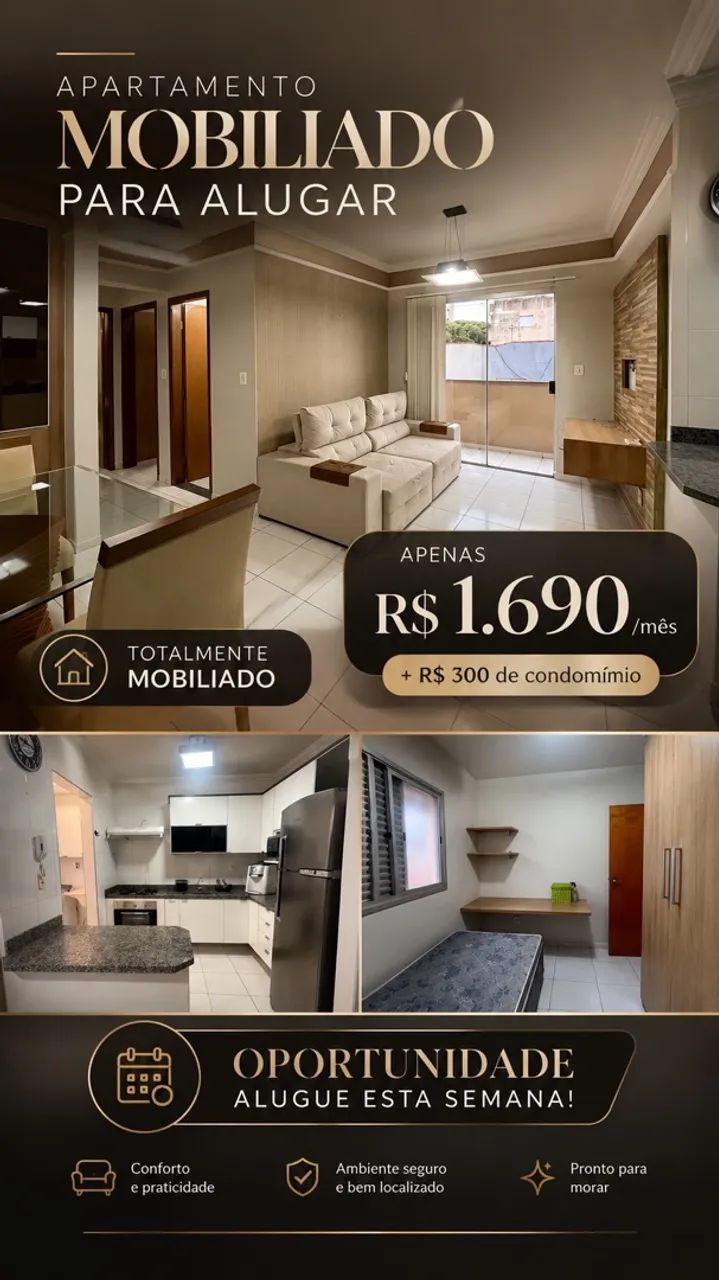 oportunidade - ALUGUEL MOBILIADO 