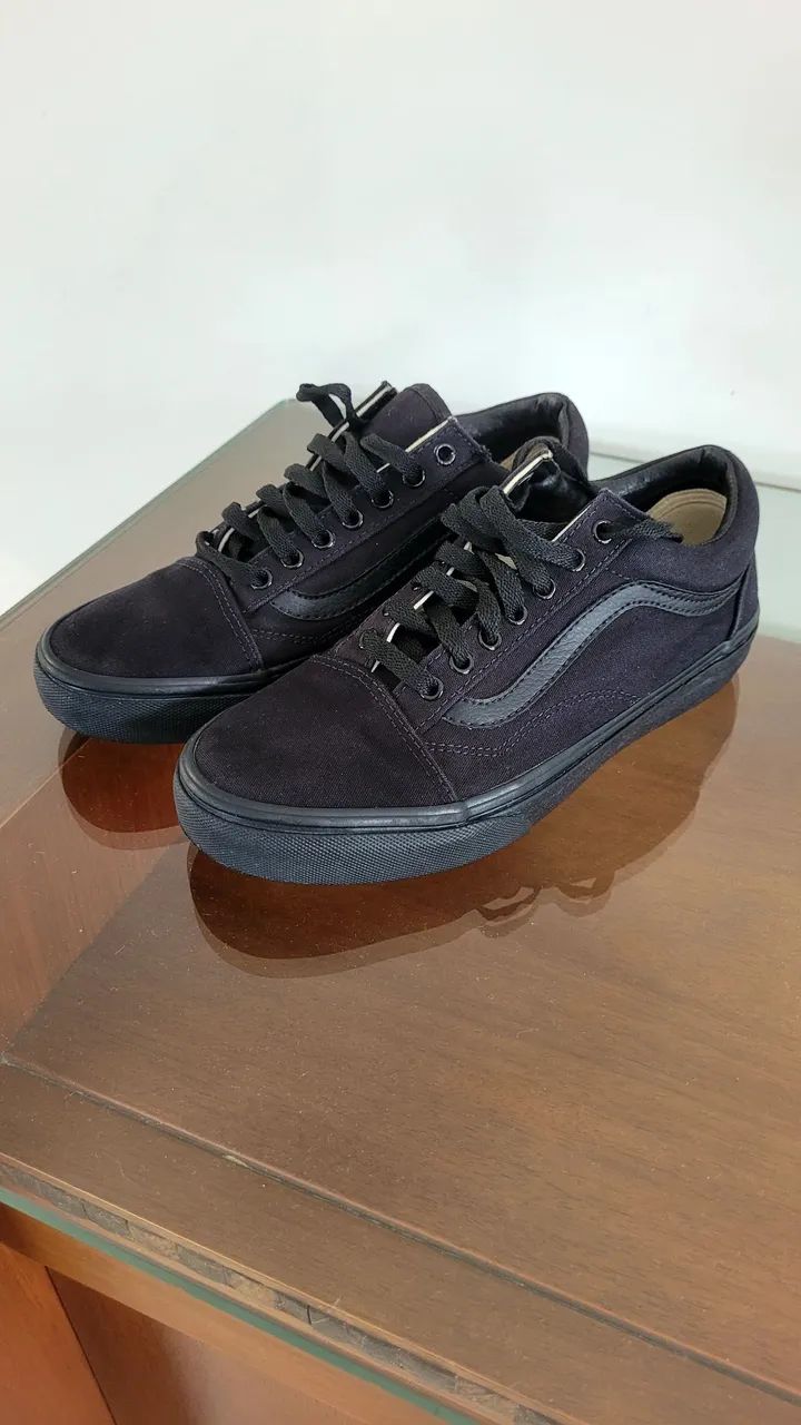 Tênis Vans original mod. Old Skool Black Black - n. 37 - Foto 3