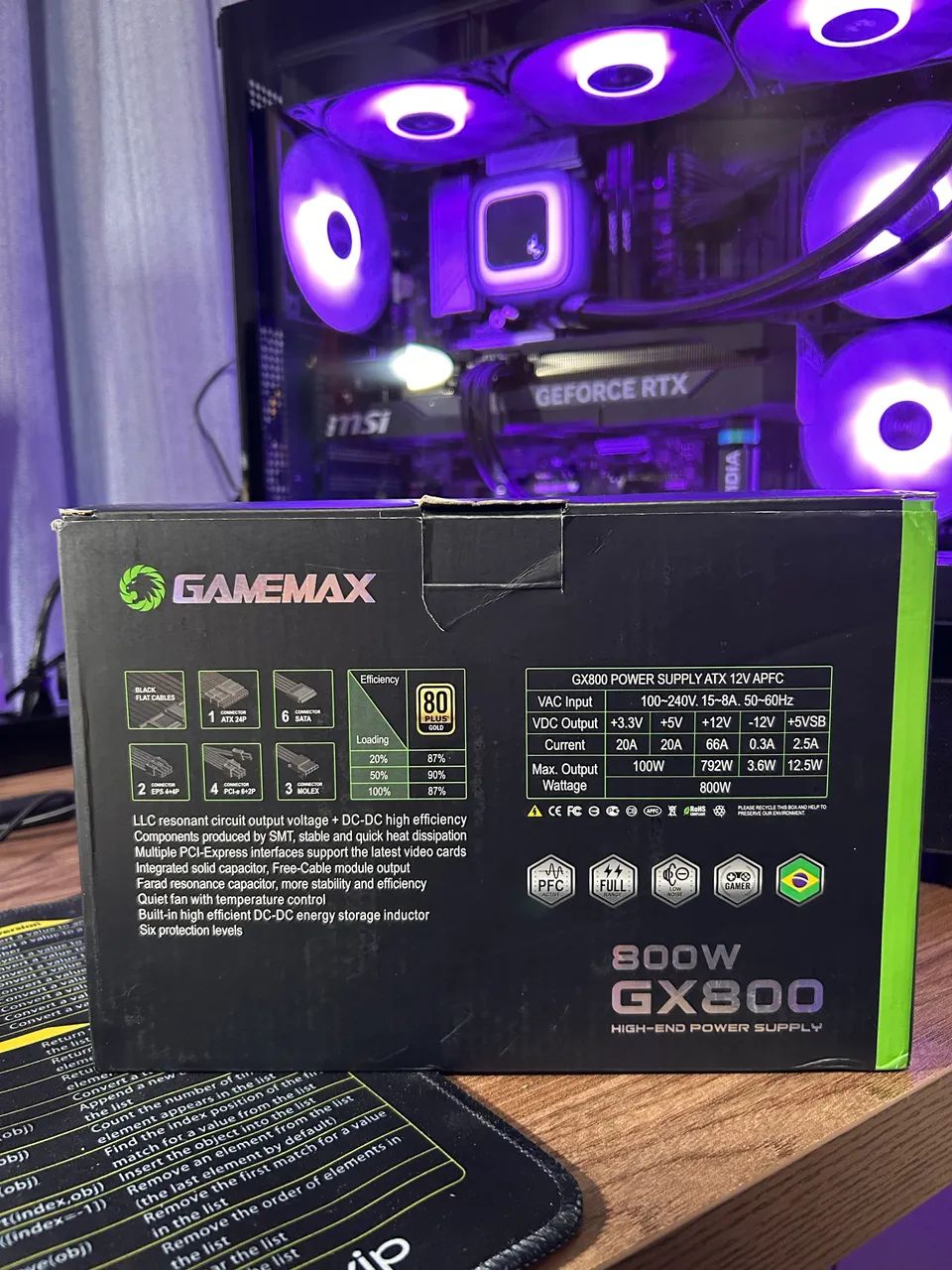 Fonte GX800 Gamemax, MUITO NOVA - Foto 2