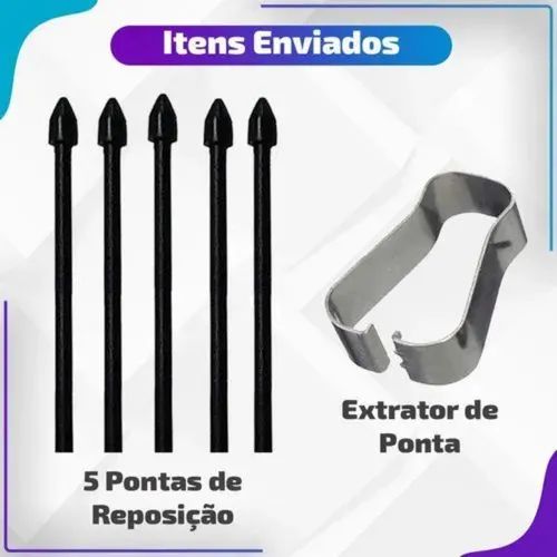 kit 5 ponta de reposição s pen com 1 pinça de remoção
