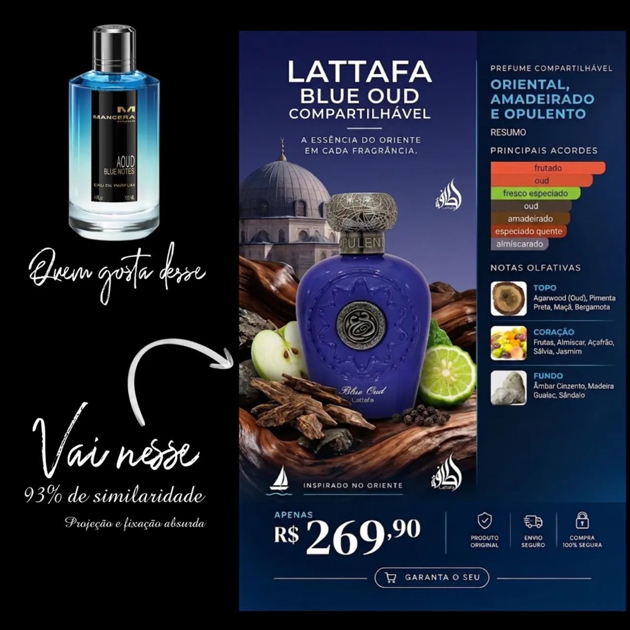 Perfume Blue Oud Lattafa - Foto 2