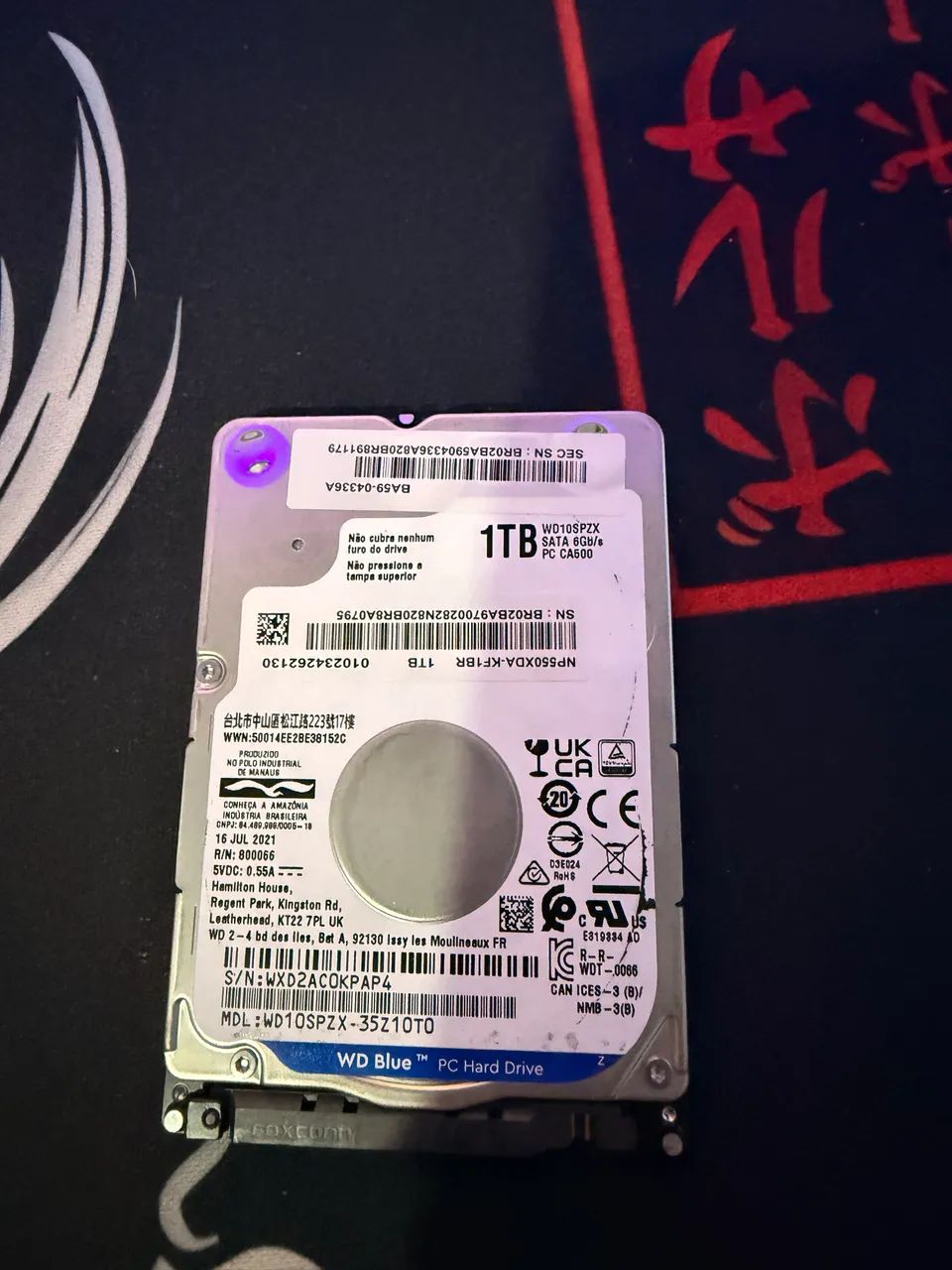 Hd 1TB WD funcionando 100%