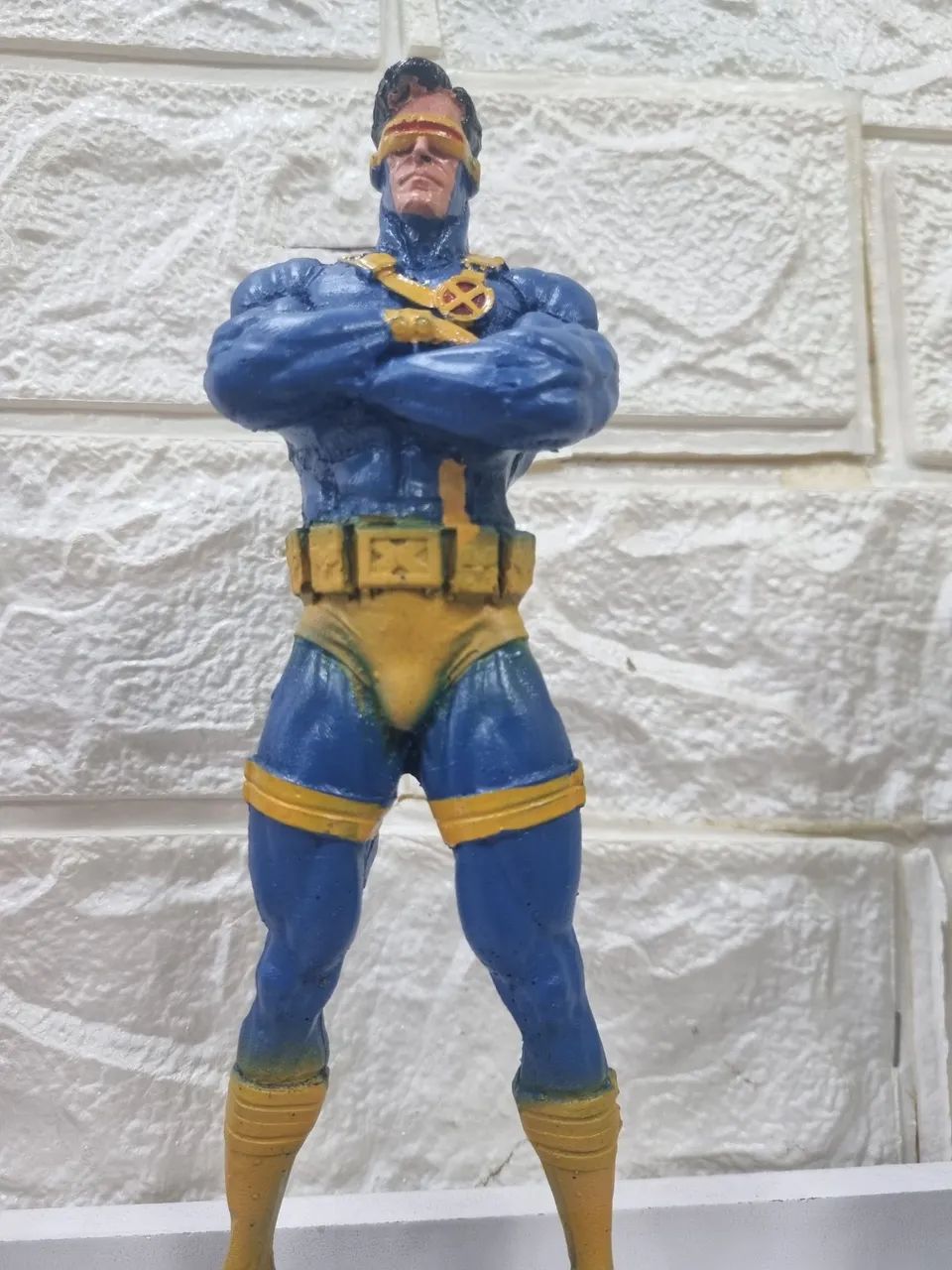 Boneco Resina Colecionador 20cm Cyclops Scott Summers X Men