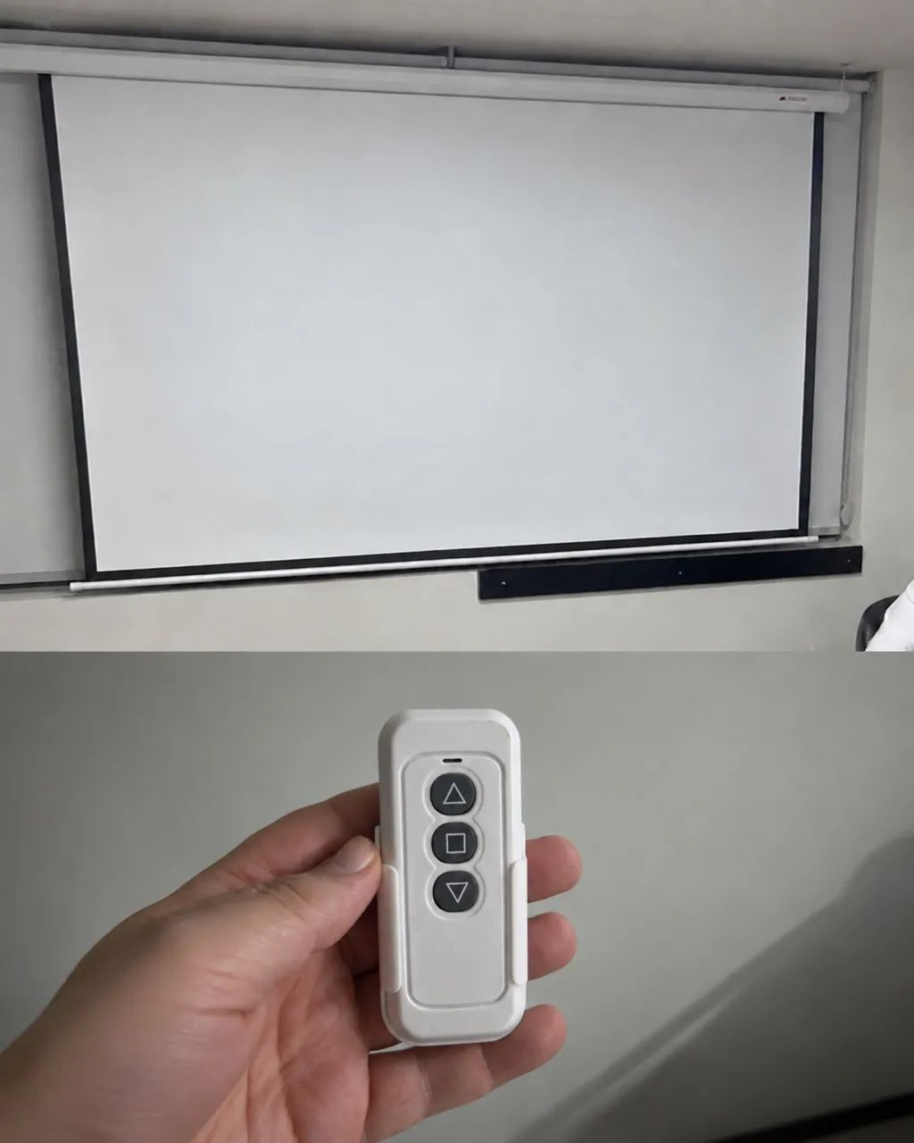 Tela de projetor retrátil e elétrica