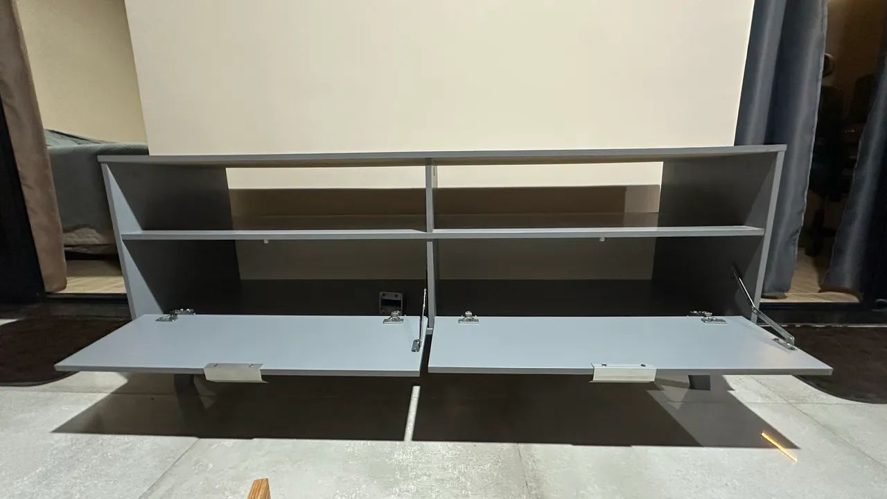 Rack cinza para tv até 55 polegadas  - Foto 3