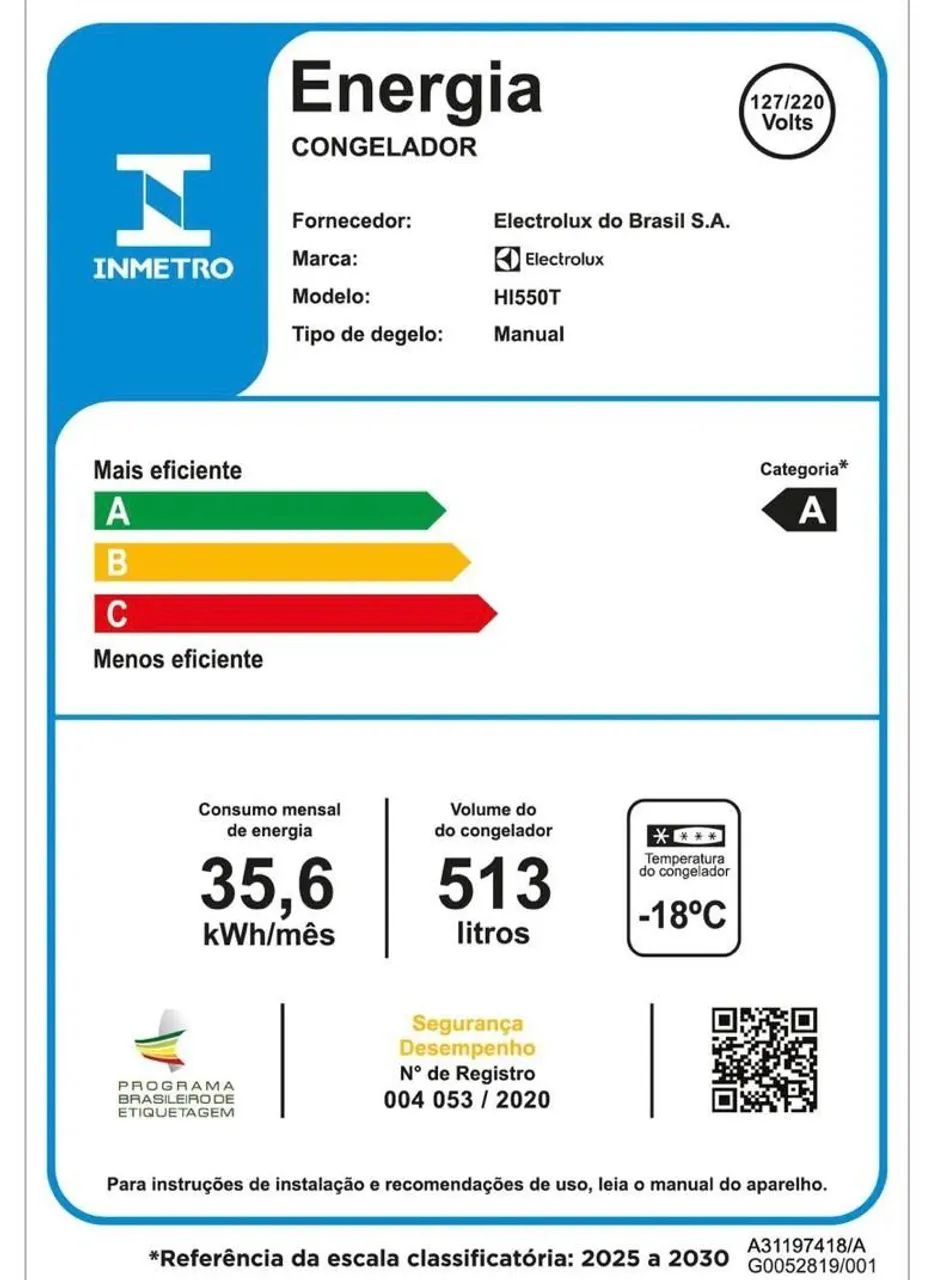 Freezer Horizontal Electrolux 513 litros novo - Geladeiras e