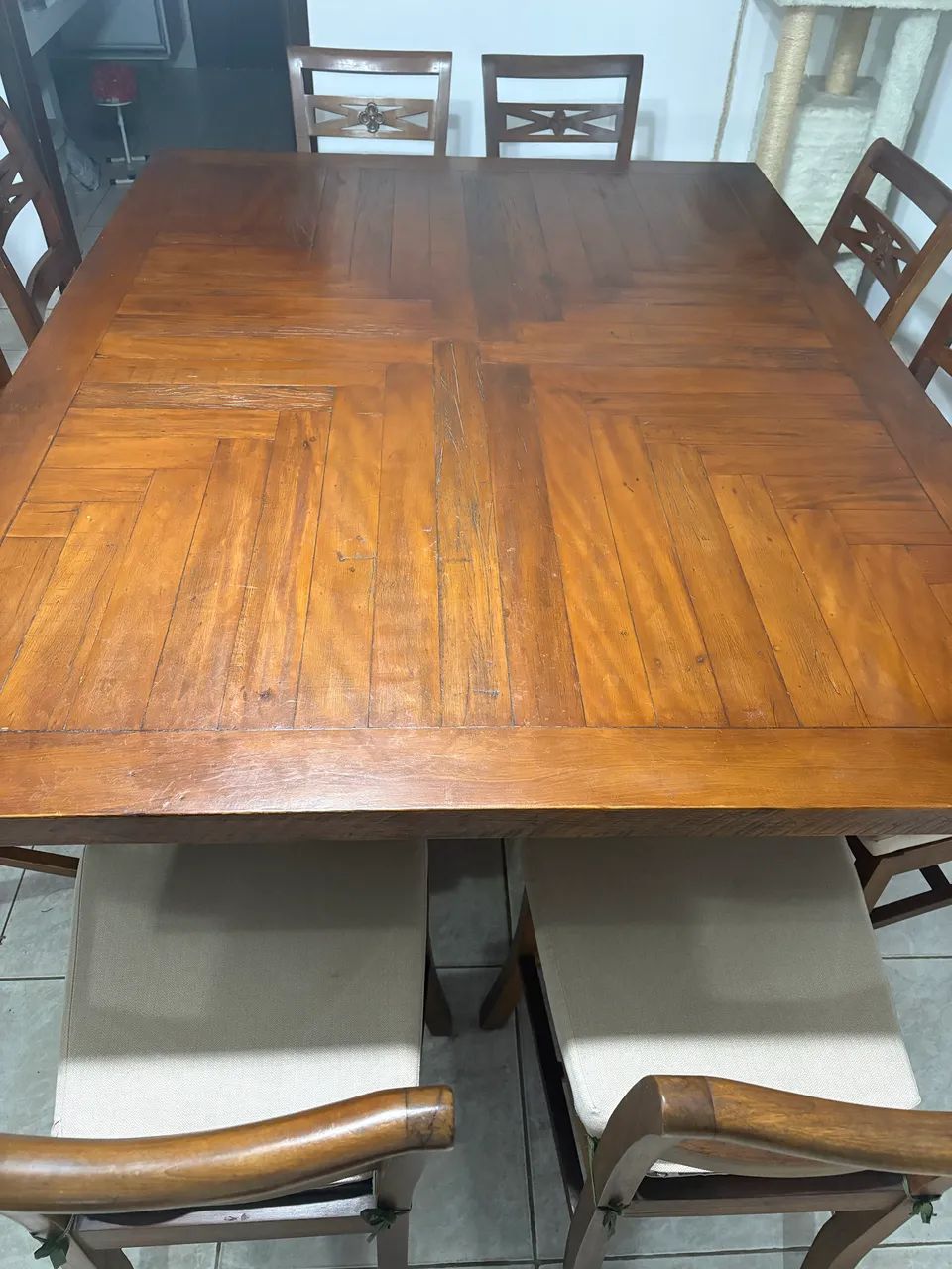 Mesa madeira maciça 10 lugares - Foto 3