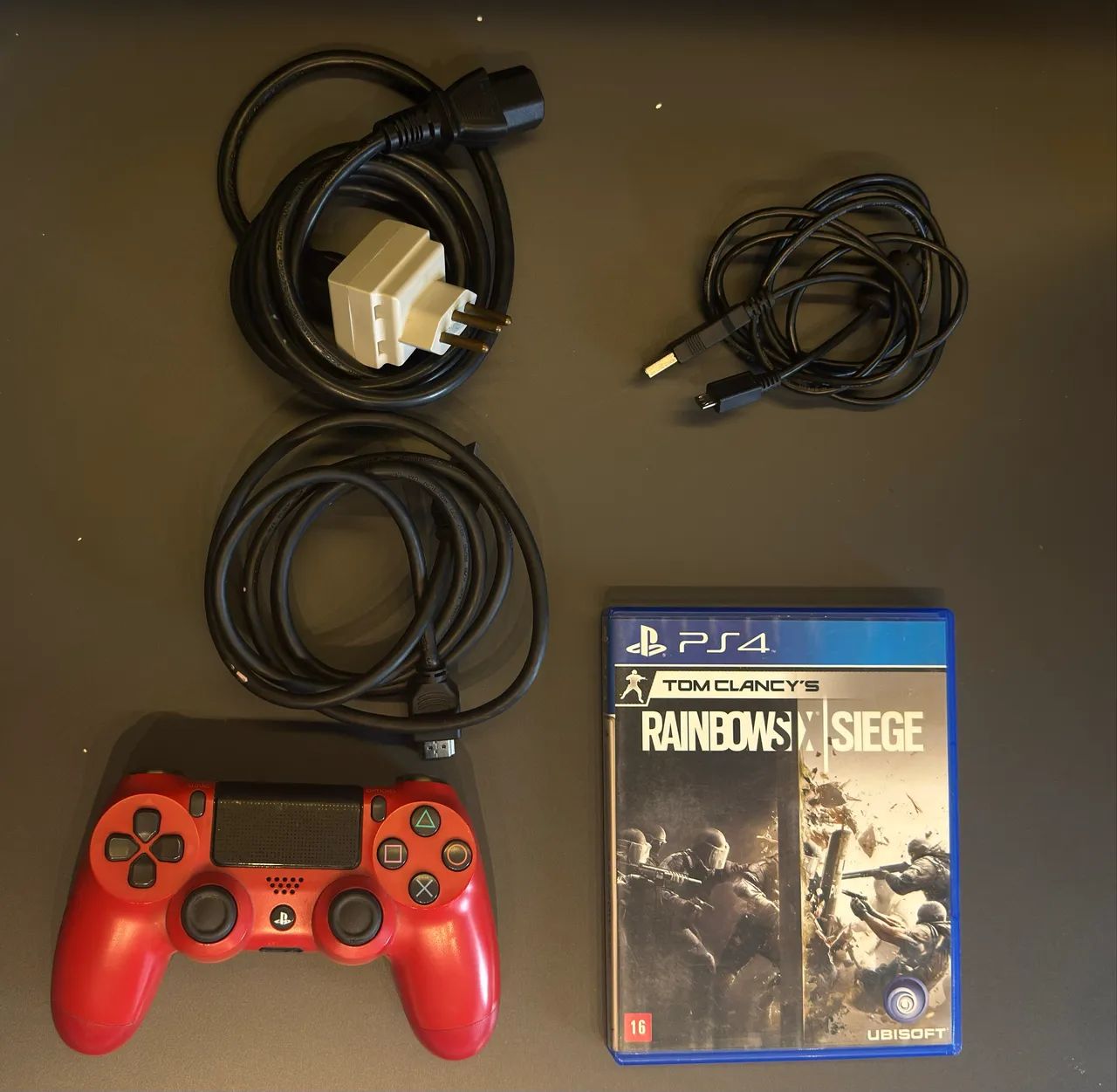 PS4 Pro 1TB + Controle Red Limited + Jogo + Completo - Foto 2