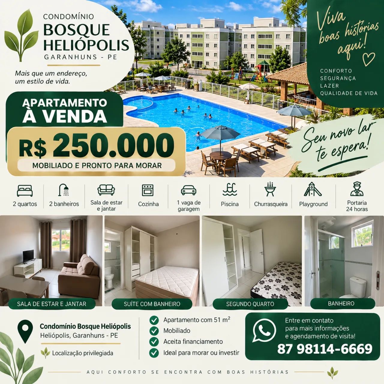 Vendo apartamento mobiliado 