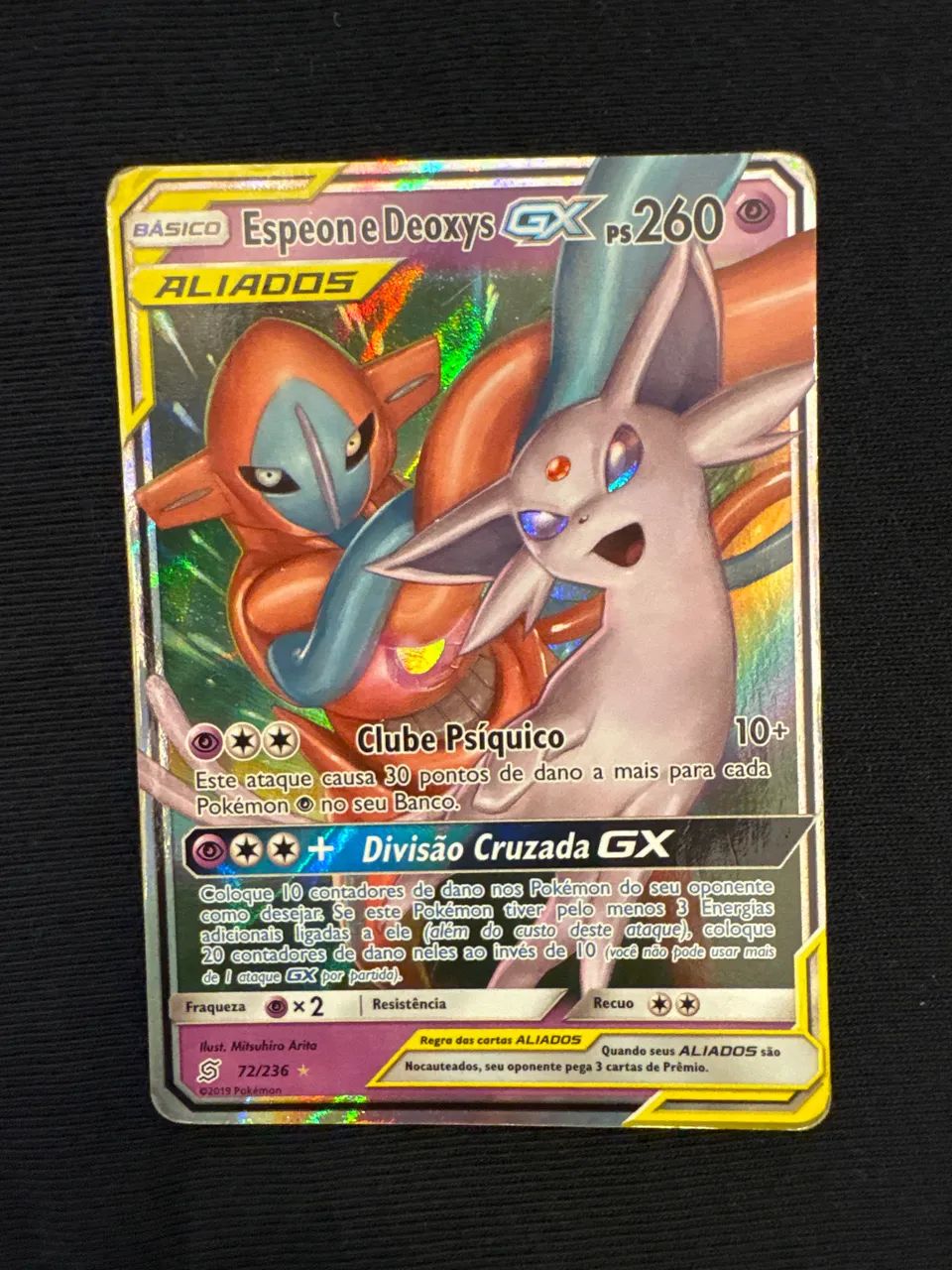 Carta Pokémon Espeon E Deoxys GX 72/236 - Foto 2