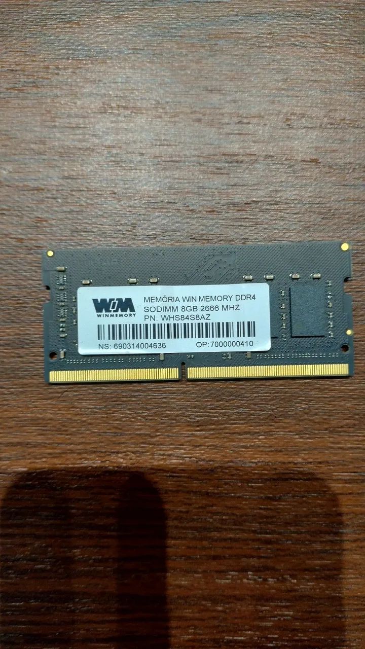 Memória Notebook DDR4 8GB 2666 (usada)