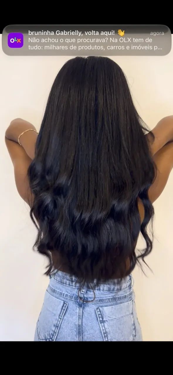 Cabelo humano preto 65 centímetros  - Foto 3