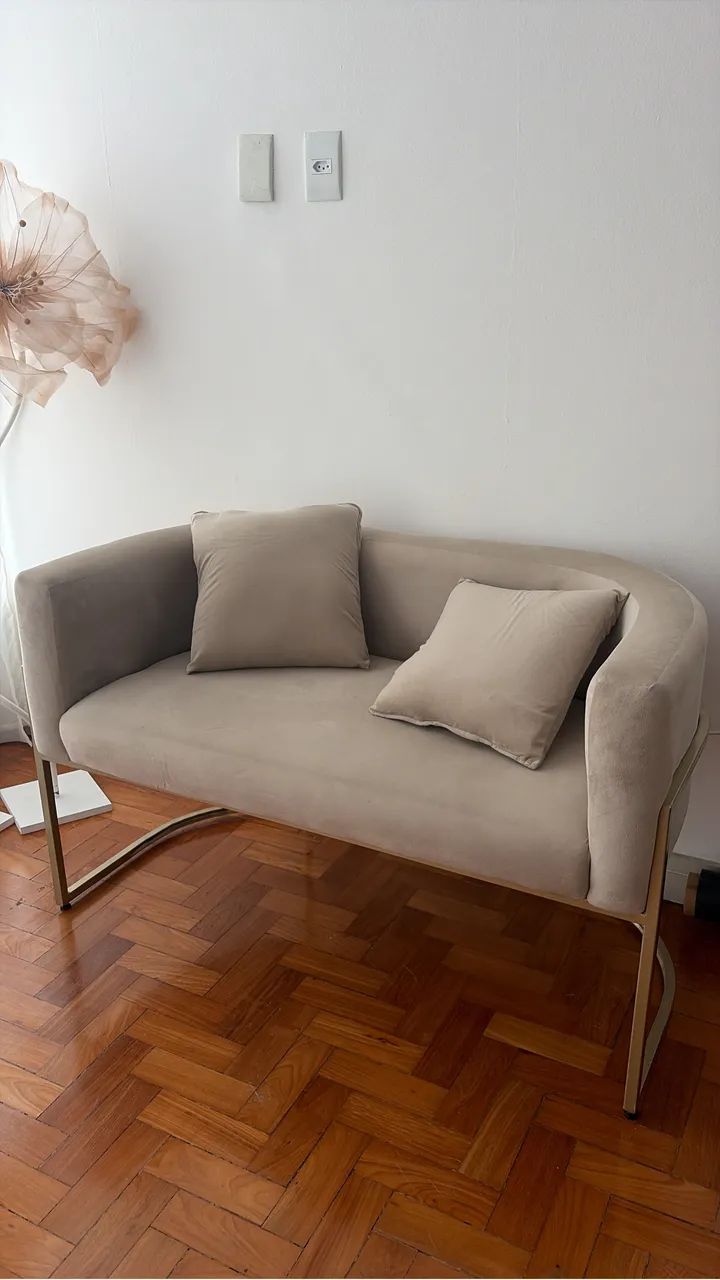 Sofá em suede 2 lugares - Foto 3