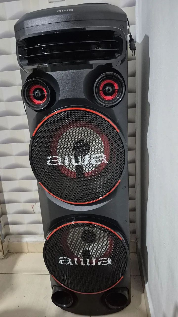 Caixa de som torre Aiwa,02 Bluetooth 2300 RMS amplificada