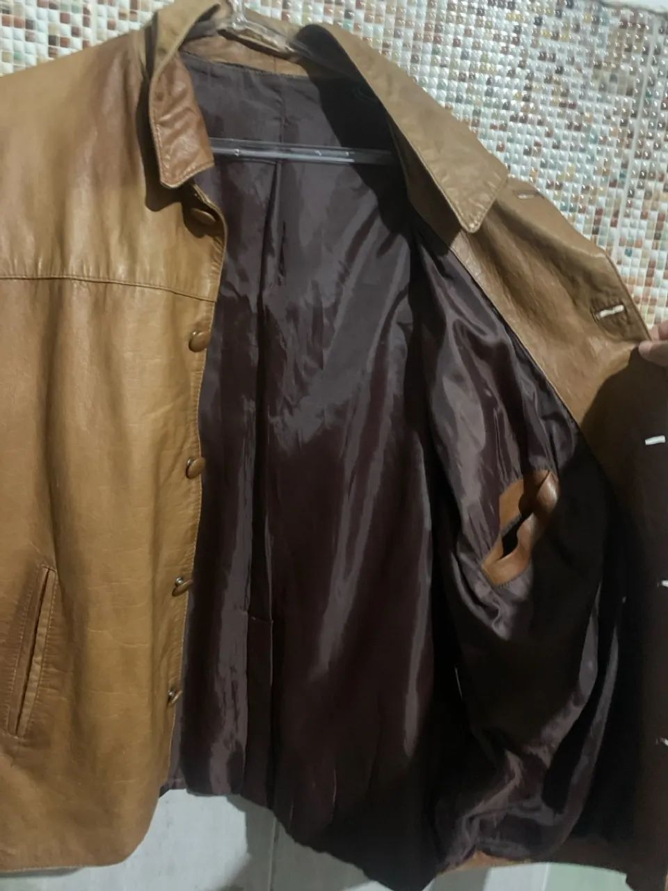 Jaqueta de couro masculina - Foto 3