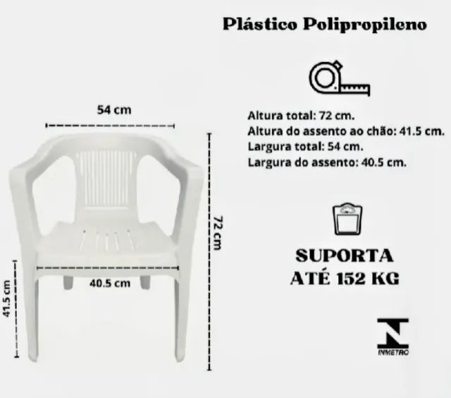 19 Cadeiras de Plástico com Braço  - Foto 3