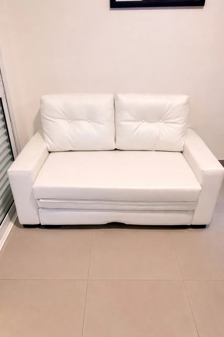 Vende se sofá cama branco 65104743117314120