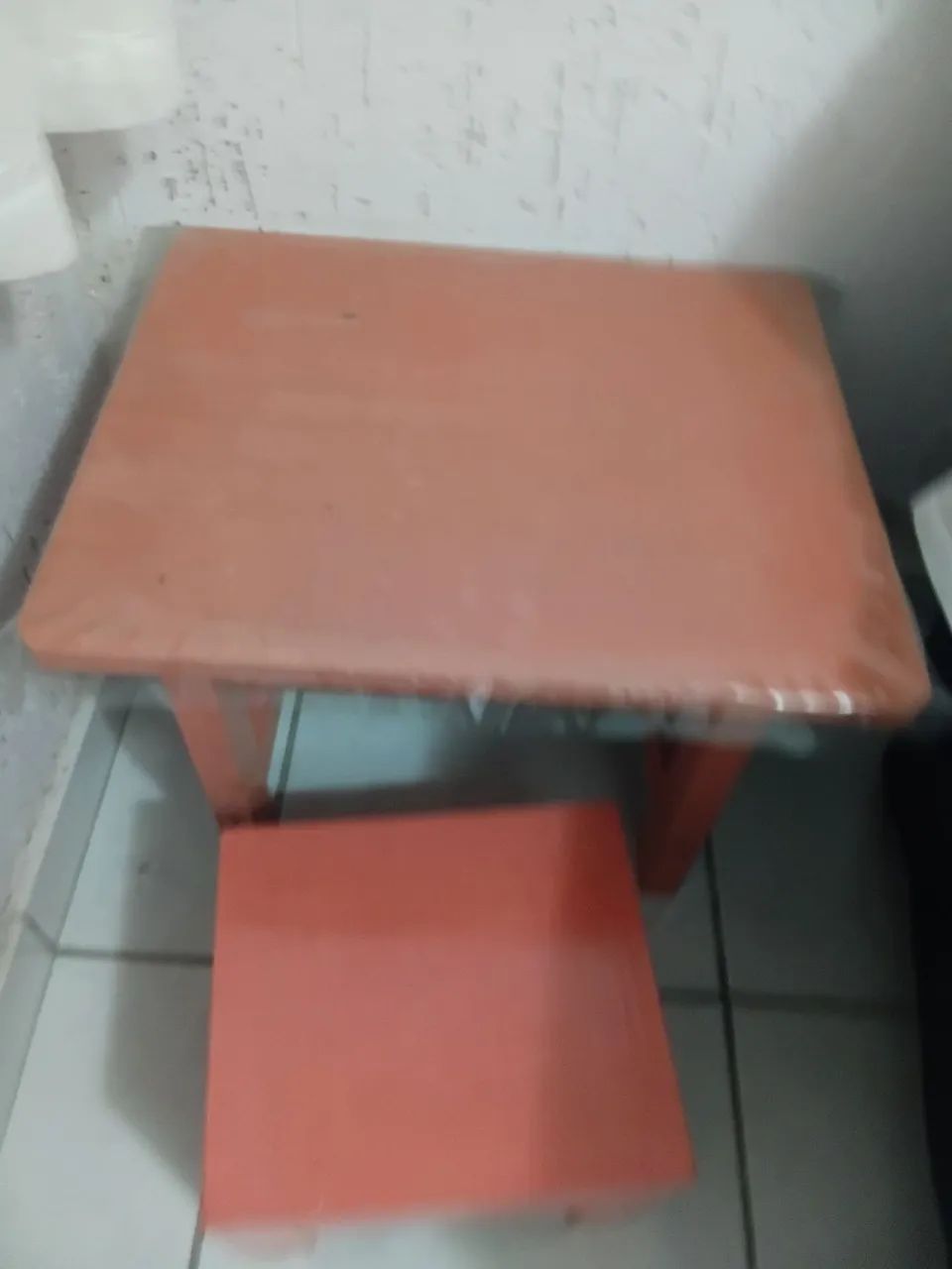 Mesa e banquinho infantil Rosa - Foto 2