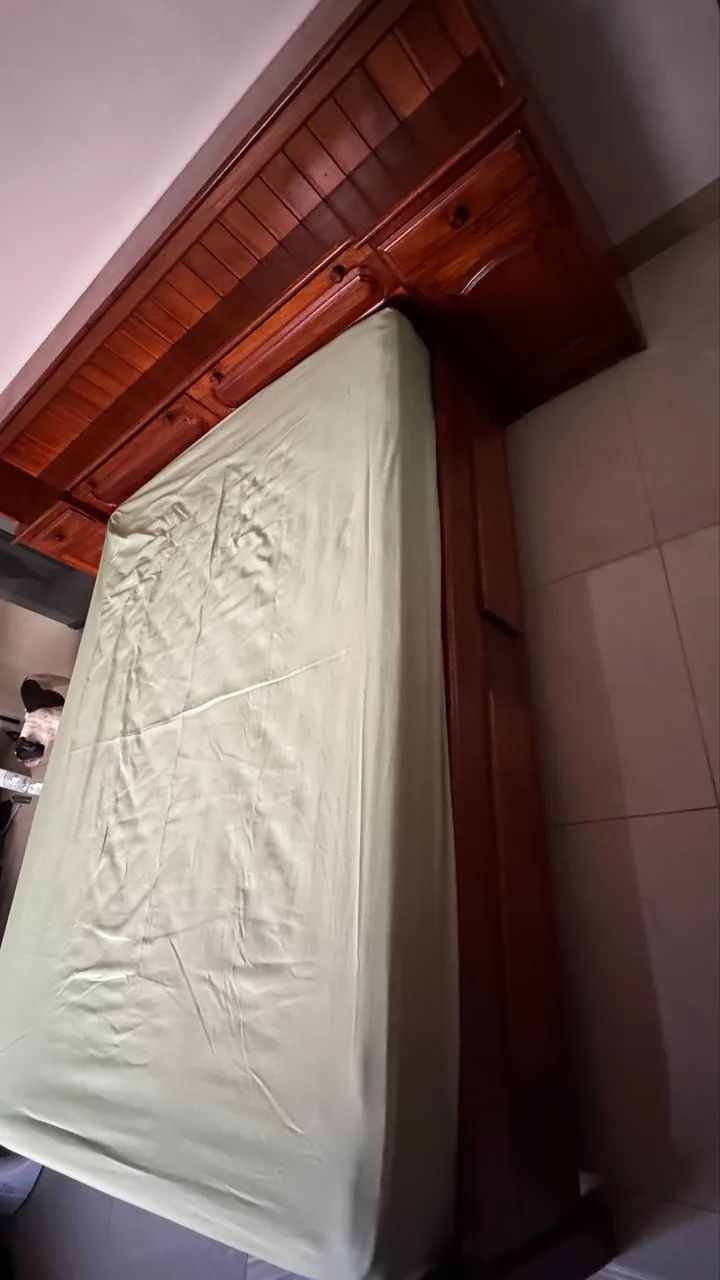 Cama Casal em madeira maciça com cabeceira  - Foto 5
