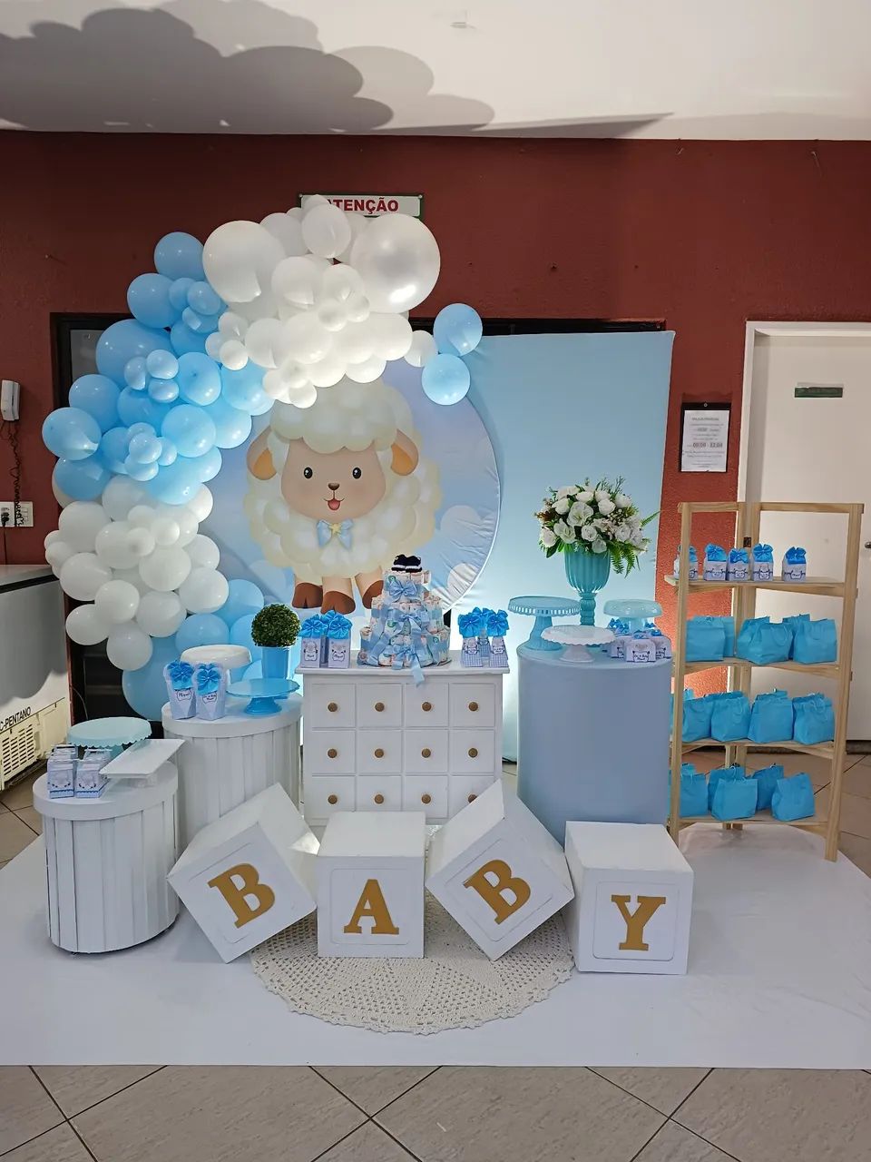 Decoração chá revelação fraldas