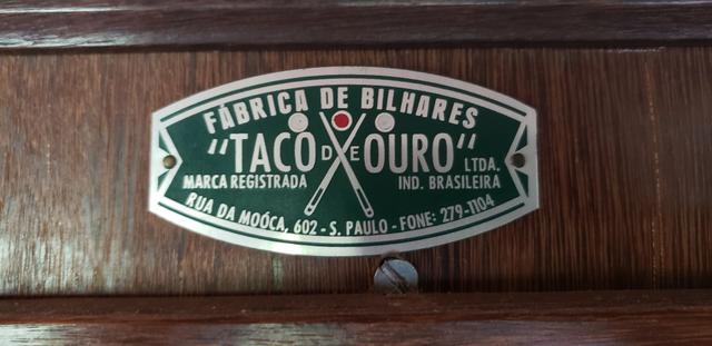 Mesa de Sinuca Oficial Taco de Ouro. RARIDADE - Foto 3