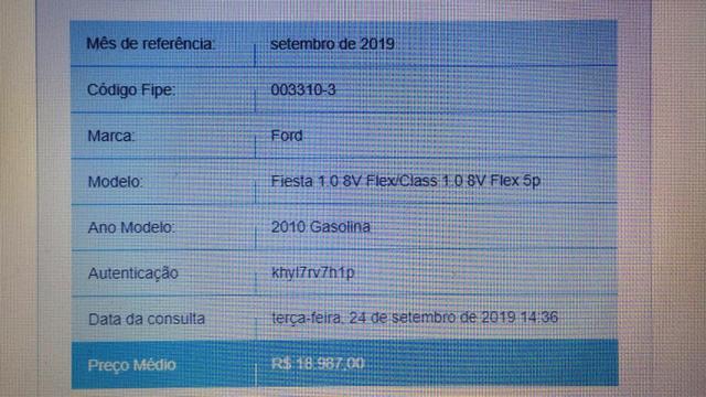 Fiesta 1.0 8v Flex 4p - Troca por Moto - Foto 11