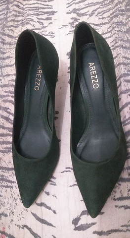 scarpin verde militar arezzo