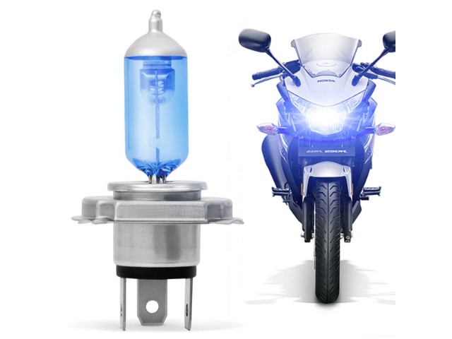 Lâmpada Super Branca Moto H4 Efeito Xenon 12v - Foto 2