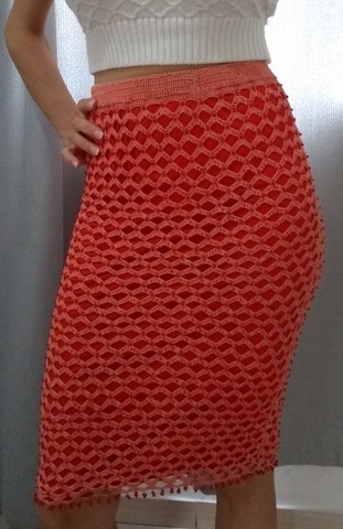 Saia de crochê midi - Foto 5