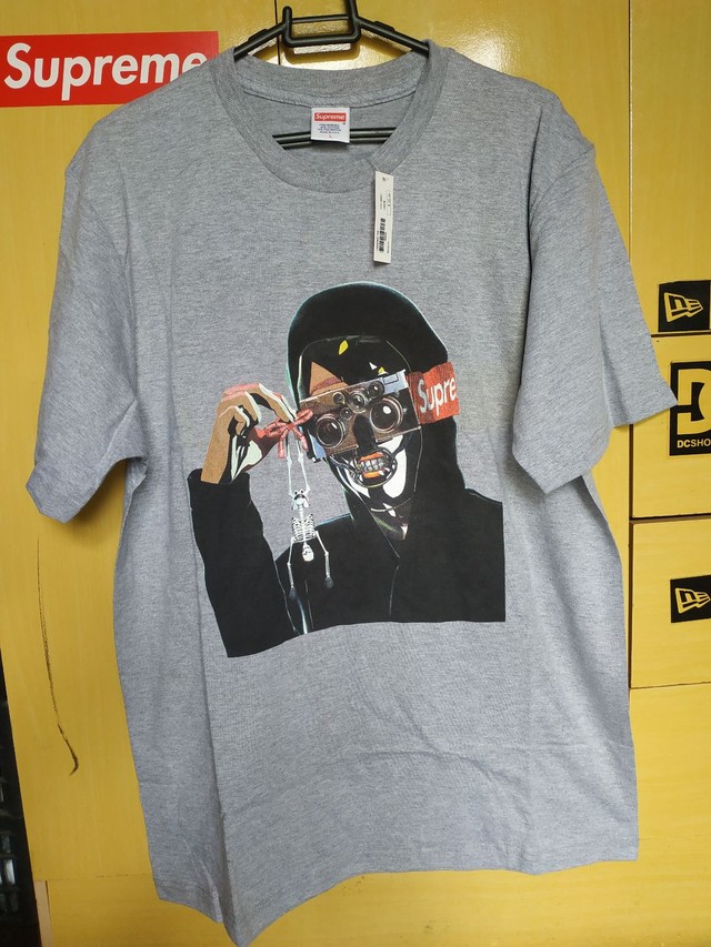 camiseta supreme cinza 