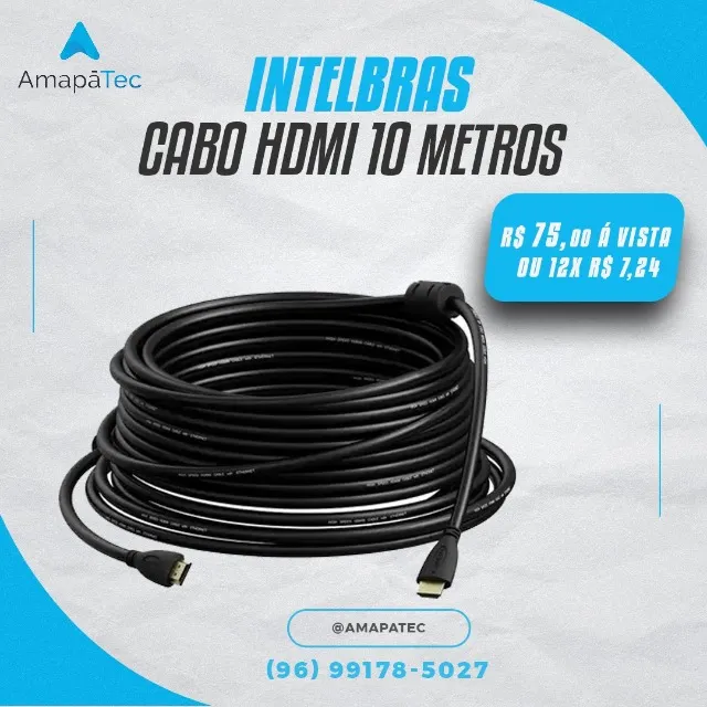 Cabo HDMI 10 Metros 4K 60Hz Intelbras CHF 2010