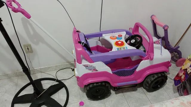 Carro Calesita Diipi Rosa Passeio E Pedal - 1028