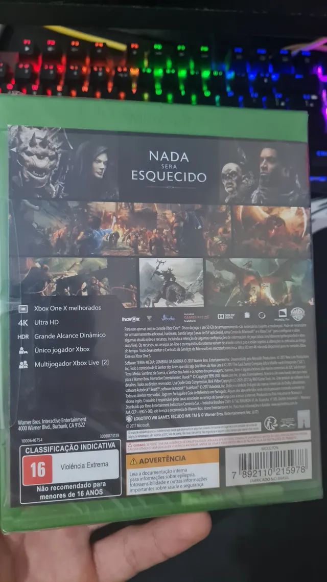 Sombras da Guerra Terra Média xbox one jogo - Videogames - Taquara, Rio de  Janeiro 1254195901