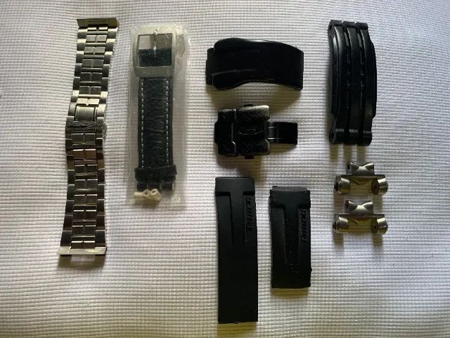 Pulseira de Couro Timex Oakley Bulova Fecho Passsadores Diversos - Foto 4