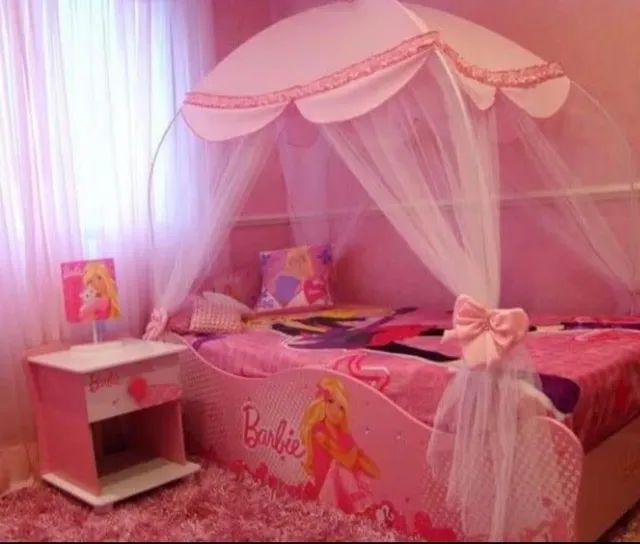 Cama para Barbie, Cama Para Barbie Em Mdf + Kit De Cama Com…