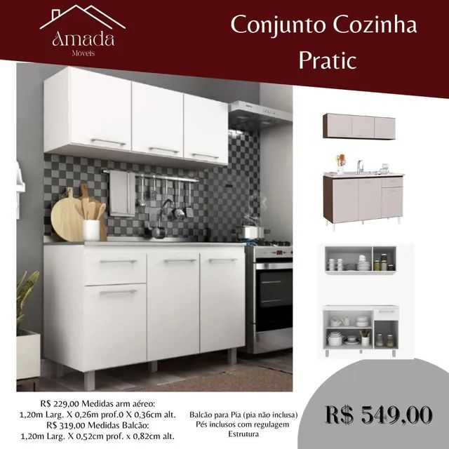 Armário de cozinha Ruby apenas 599,00 , Entrega  em 3 dias  - Foto 6