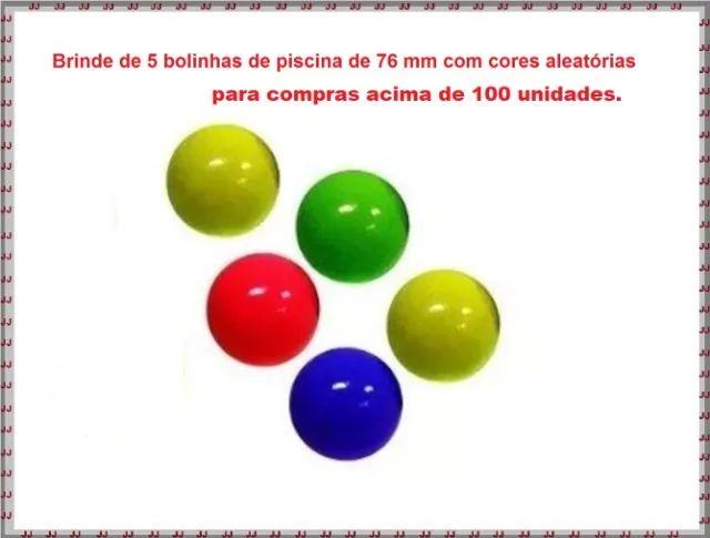 Bolinhas Coloridas para Piscina Kit 100 Unidades : :  Brinquedos e Jogos