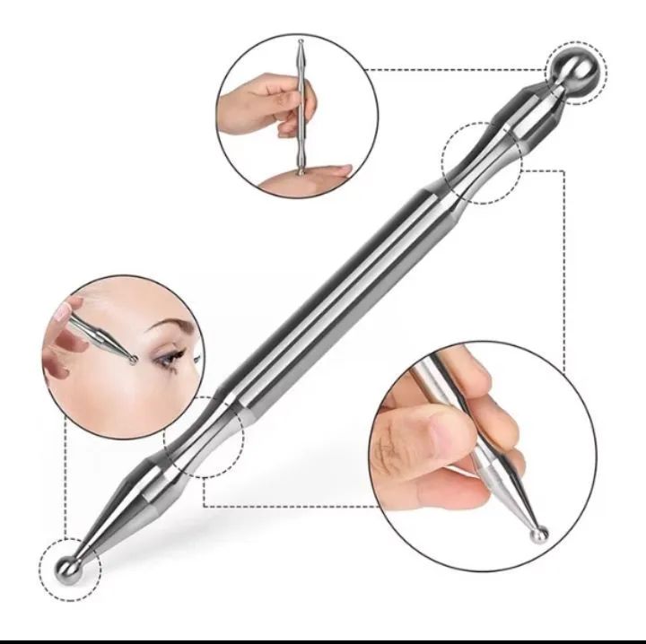 Bastão em aço Reflexologia podal ponteira aço metal. - Foto 5